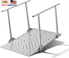 Wheelchair Ramp with Handrails 44.9 X 33.5 In Heavy Duty Handicap Ramp 440 Lb...