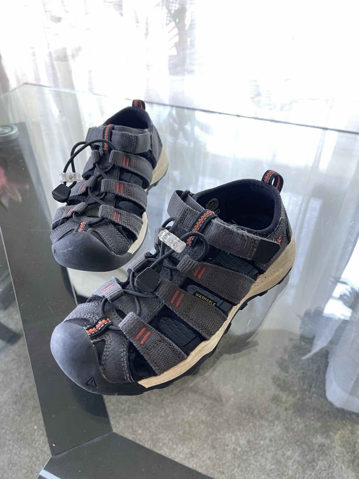 Sandali Keen bambino 1 Newport grigio arancione 1018434 terreno escursionismo lavabili