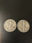 2 Walking Liberty Half Dollars