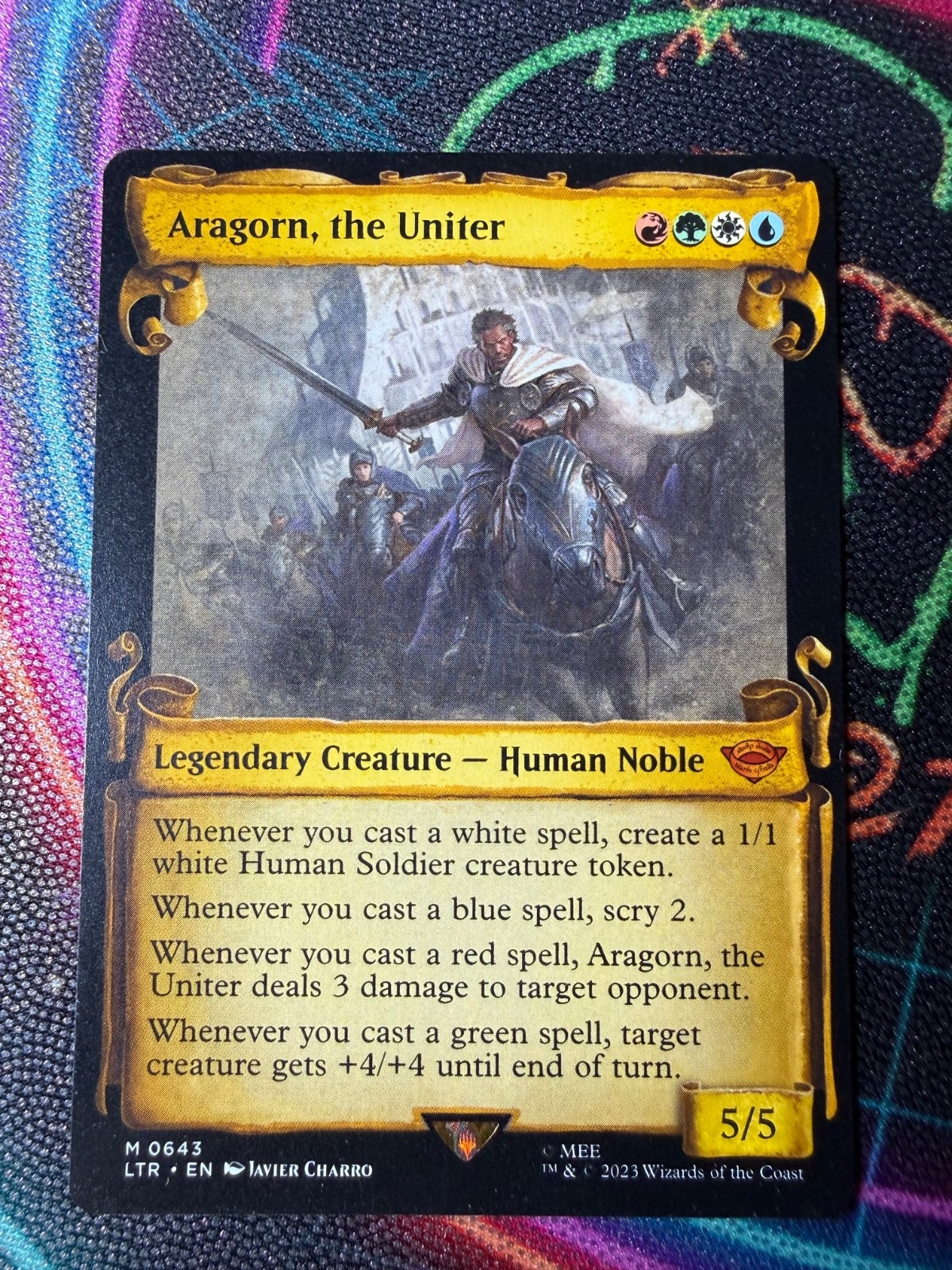 Aragorn, the Uniter (Showcase Scrolls) Universes Beyond LOTR MTG 0643
