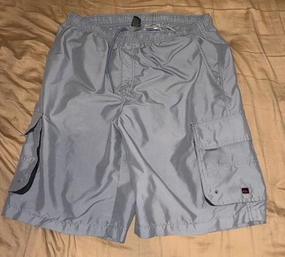 Quicksilver Mens Vintage 2003  Grey Cargo Shorts Large