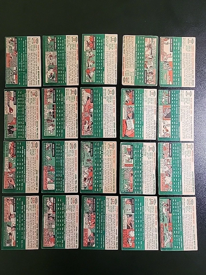 Lote de tarjetas de béisbol 1954 Topps - 20 tarjetas vintage - con Andy Pafko y Del Crandall Foto 2 de 4