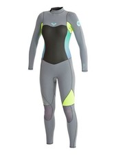 NWT Roxy Syncro F-Lock 3:2 Wetsuit Women  s 8 Grey/ Green Full-Body Surf Suit