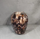 Brush McCoy Pottery Brown Onyx Drip Glaze Vase 6 1/2" Vintage Brush McCoy Unique