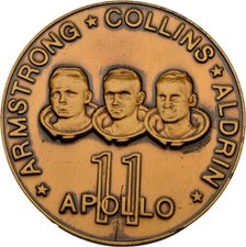 Medaille USA Mondlandung 1969 Armstrong 44 mm/ 44 g  Original Münze #FCJ329