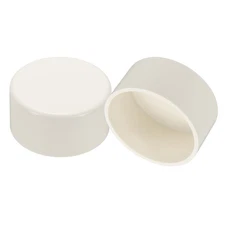 2 Pack 3" Diameter PVC Pipe End Cover Cap Fittings for Furniture Garden, White