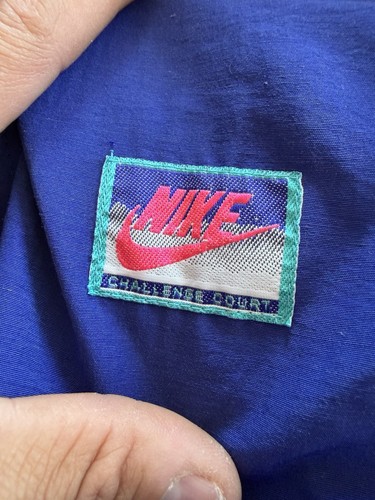 Vintage 90s Nike Challenge Court Tennis Jacket Andre Agassi Windbreaker Size M - 第 7/24 張圖片