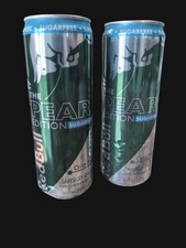 Red Bull Sugar Free Crisp Pear Edition 2 full 12oz cans Energy Drink Collectible