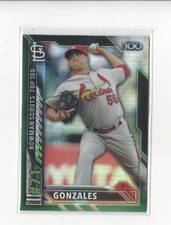 2016 Bowman Chrome Scouts Top 100 Green Refractor #71 Marco Gonzales Cards /99