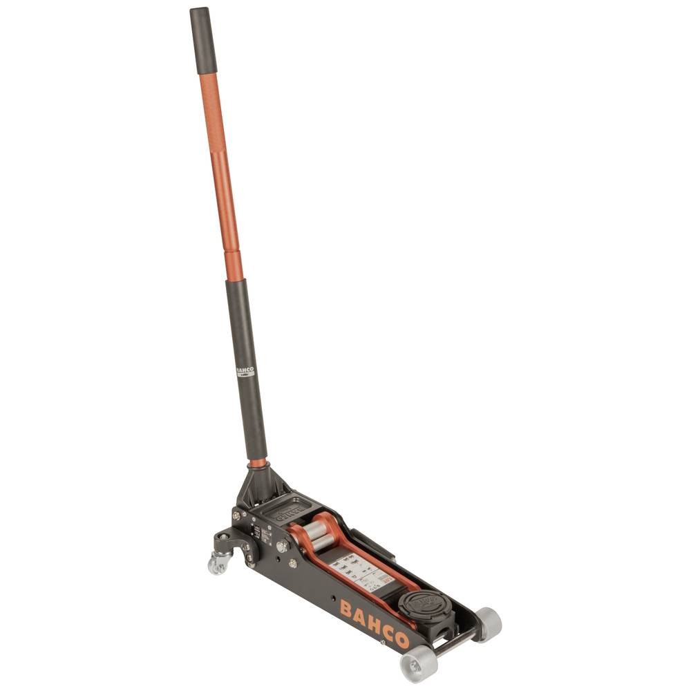 Cric rouleur Bahco 1.5 t hauteur 85 mm à 41.5 cm pour lever une berline basse au garage
