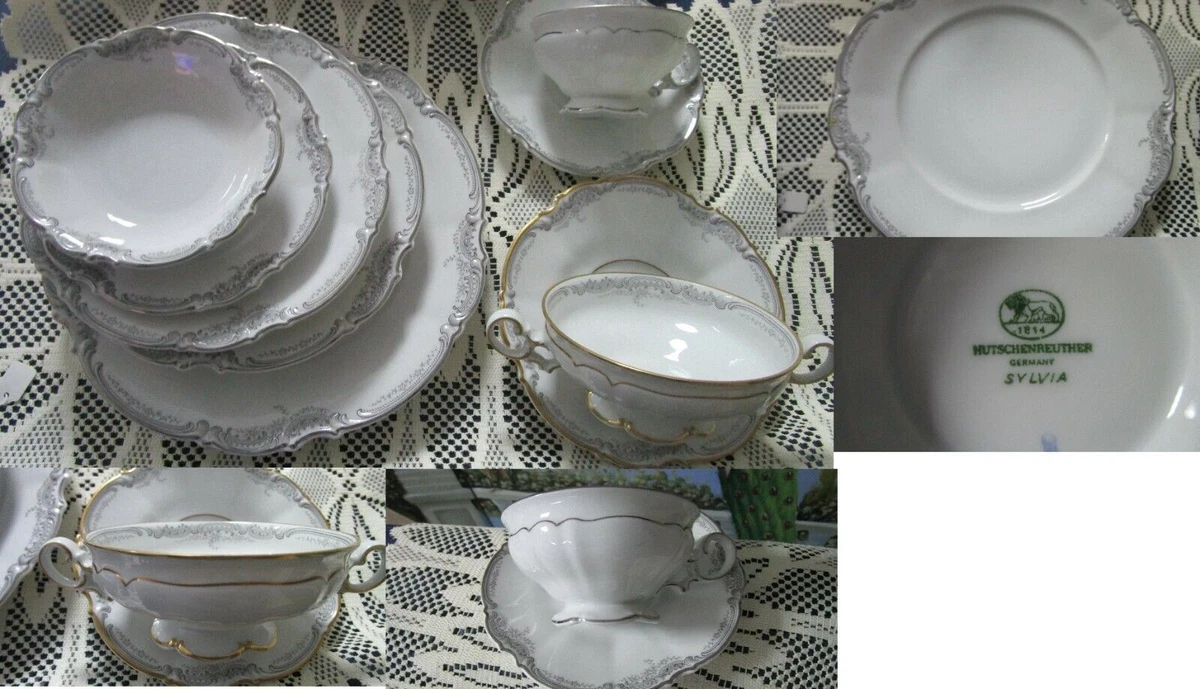 HUTSCHENREUTHER MIDI DINNER PLATE 5枚セット Hutschenreuther Sylvia Dinner Set 9 /8/6 Pcs- Plates - Bowls Pick