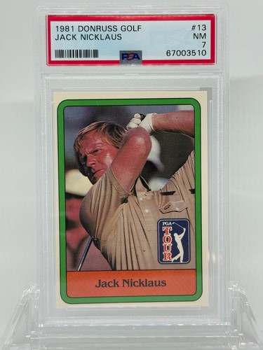 1981 Donruss Golf #13 JACK NICKLAUS Rookie RC PSA 7 Near Mint