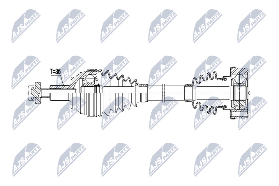 DRIVE SHAFT NPW-AU-107 FOR SKODA OCTAVIA/II/Combi VW GOLF/PLUS BCA/AXP 1.4L 4cyl - Image 5