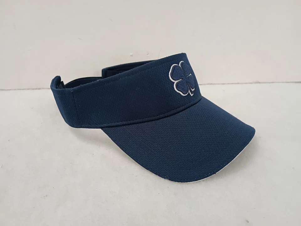 Trébol Negro Correa Azul Marino Bordado Trébol Visera de la Suerte Viva Golf Tenis Sombrero Foto 2 de 4