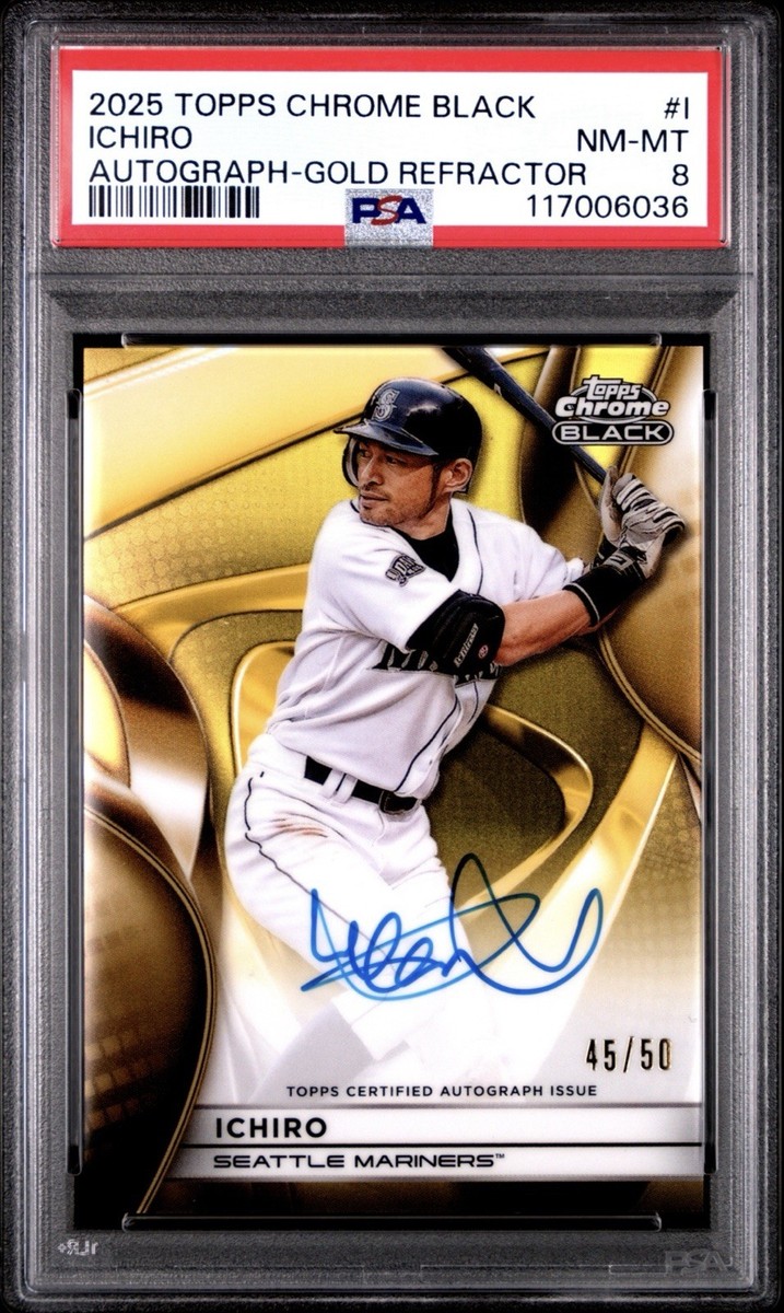 2025 Topps Chrome Black - Autographs Ichiro Suzuki #CBA-I