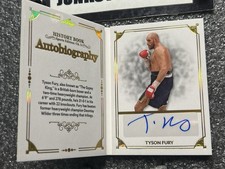 2023 Leaf History Book Tyson Fury 1/1 Auto Auto Gold Holo SSP Autobiography atf1