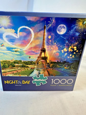 Buffalo Games - Night  Day Paris Love - 1000 Piece Puzzle Valentine