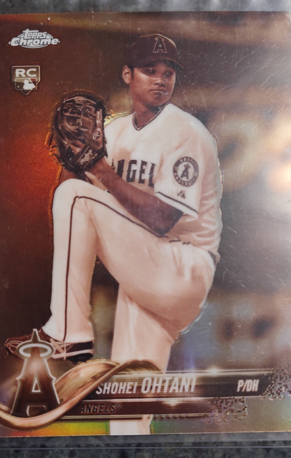 Shohei Ohtani 2018 Topps Chrome #150 Sepia Refractor (Pitching