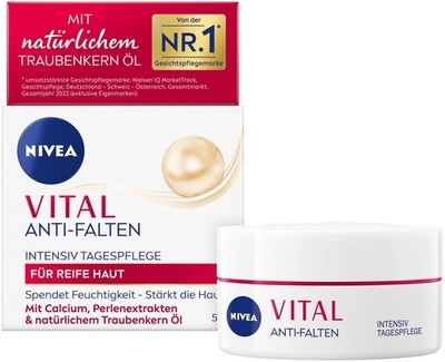 NIVEA VITAL Anti-Falten Intensiv Tagespflege für reife 50 ml (1er Pack), Weiß 