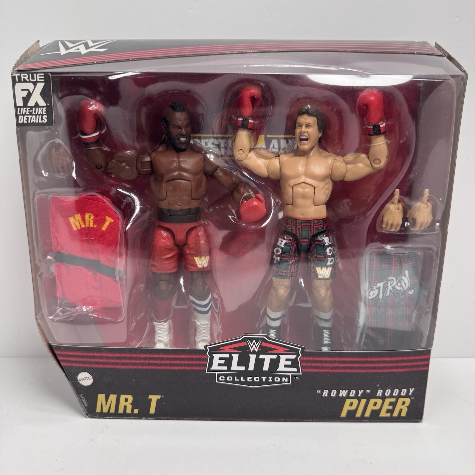 WWE Elite Mr. T & Rowdy Roddy Piper WrestleMania Boxing 2-Pack