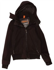 Superdry Mens The Windbomber Hooded Bomber Jacket UK 40 Large Brown BS03