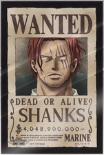 One Piece - Anime Poster Wanted: Shanks Size: 24" x 36" LAMINATED