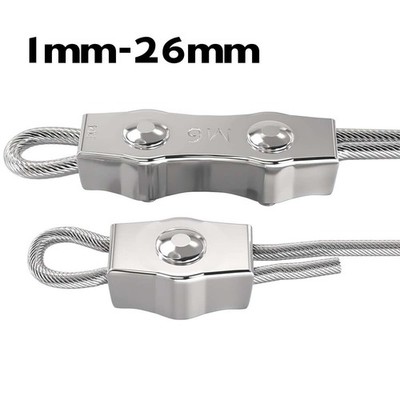 1mm-26mm Edelstahl Seil Drahtseilklemmen Bügelklemme Simplex Kausche Klemmen VA4
