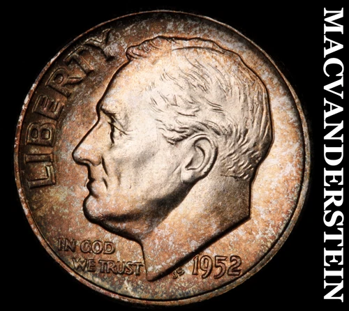 1952 Silver Roosevelt Dime-Choice Gem BU Lustrous No Reserve #i4526