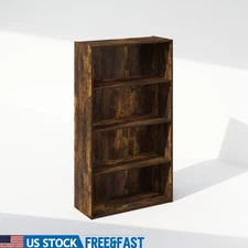 4-Tier Open Shelf Bookcase Compact Storage Easy Assembly Modern Home Decor New