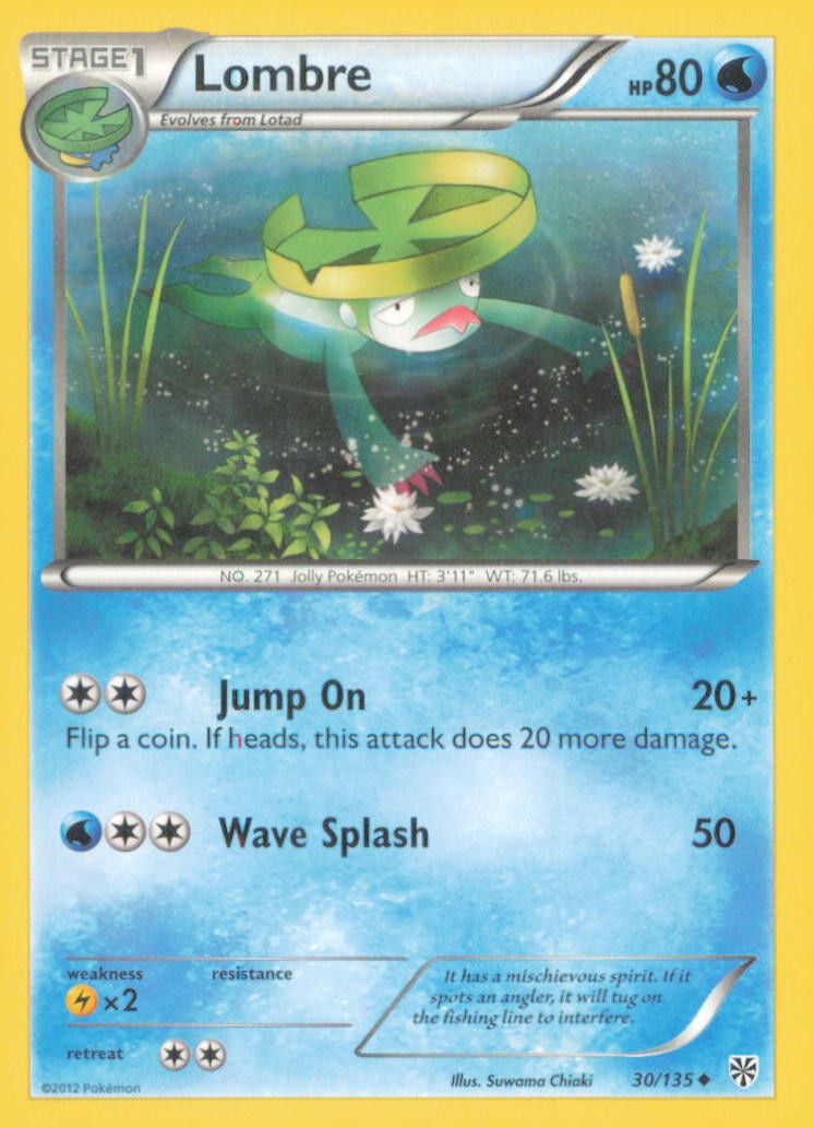 LOMBRE 30/135 UNCOMMON PLASMA STORM POKEMON NEAR MINT