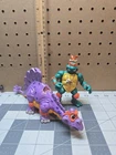 Tmnt Cave Mike Complete Silly Stegosaurus Vintage Ninja Turtles Michelangelo