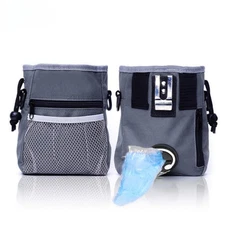 Dog Training Treat Pouch Waist Bag Pet Snack Holder with Poop Bag Dispenser