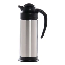 Service Ideas SSN100 SteelVac Carafe, 1 L (23.7 oz.), Stainless with Black Base