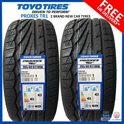 2X New 205 40 17 TOYO PROXES TR1 84W XL 205/40R17 2054017 *B WET