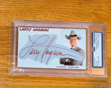 Larry Hagman Dallas I Dream of Jeanie Superman signed autograph card PSA DNA