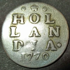 Certificate Authenticity 1770 Dutch Colonial New York Silver Loin Dime Hollandia