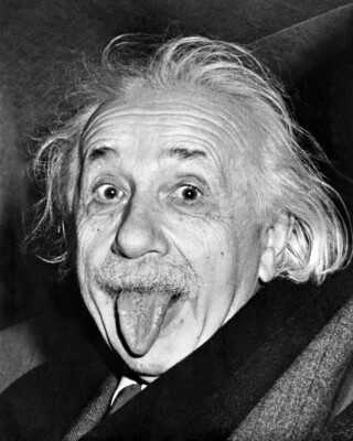New Photo: Theoretical Physicist Albert Einstein with Tongue Out, 1951 - 6 Sizes