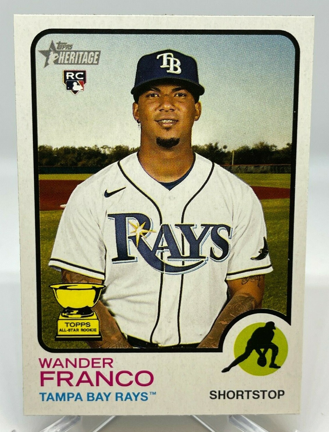 Wander Franco 2022 Topps Heritage Base Rookie Card #347 RC Tampa Bay Rays (G)