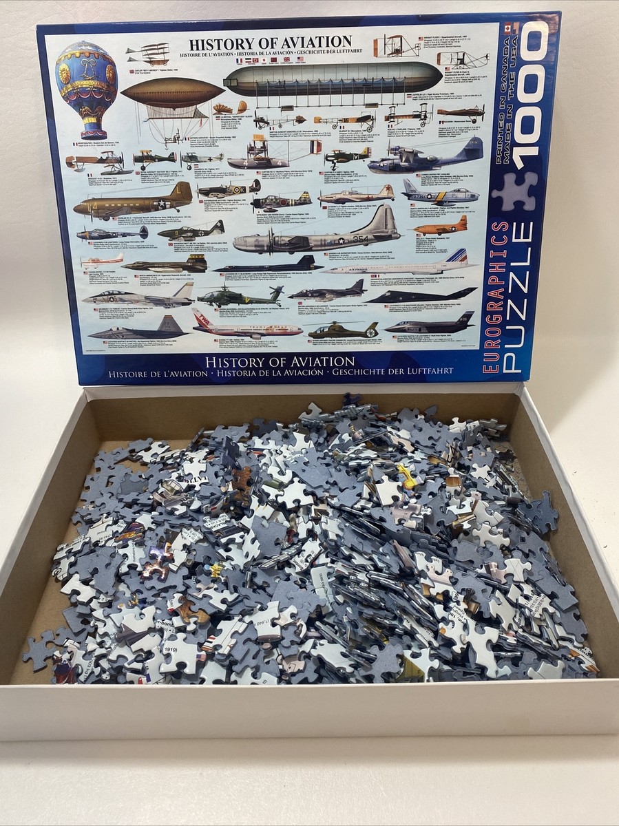 1000 Piece Aircraft Puzzle EuroGraphics History Of Aviation 1000-Piece ...