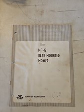 1967 Massey Ferguson 42 Rear Mounted Mower Assembly Predelivery Instructions 