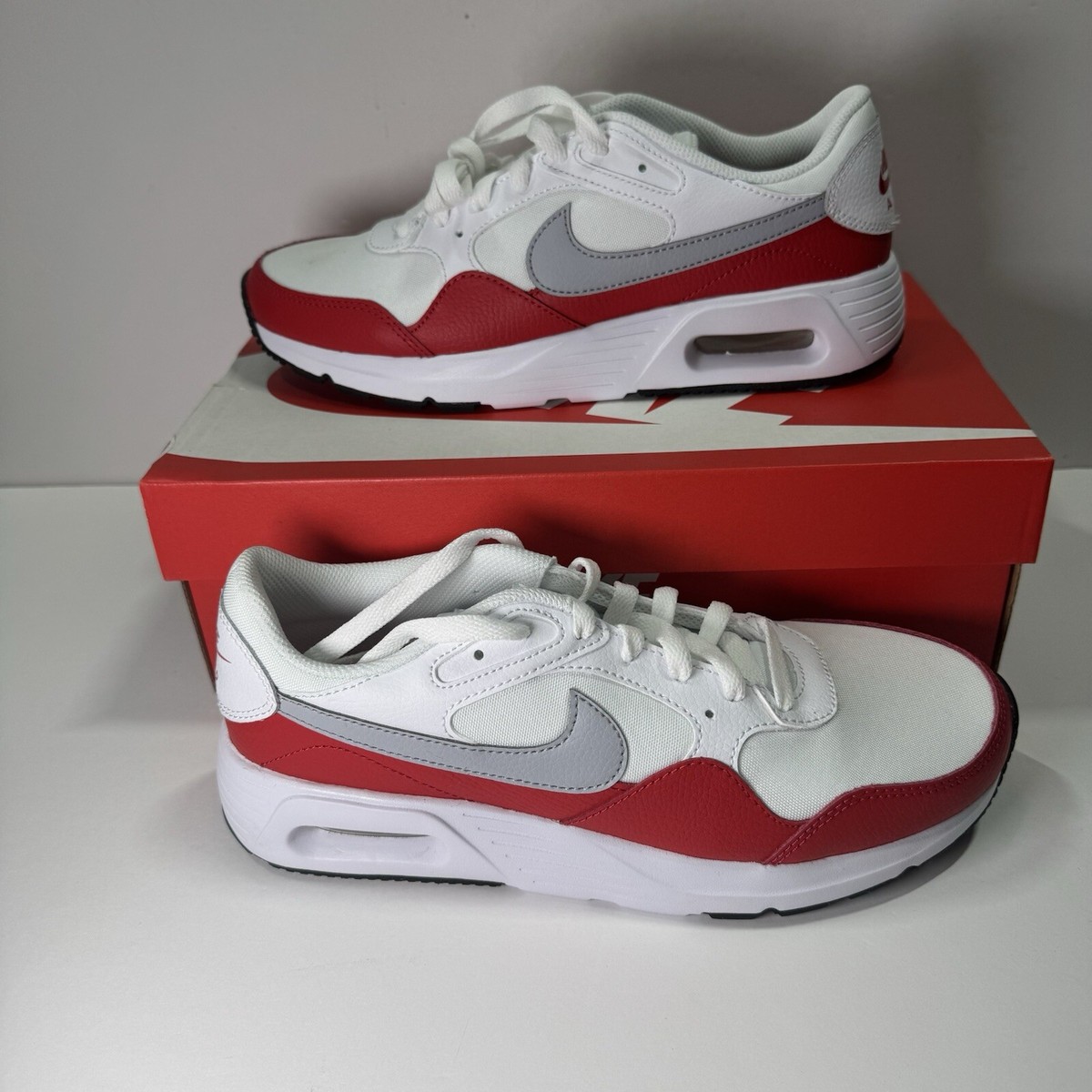 nike air max 1 white university red cool grey