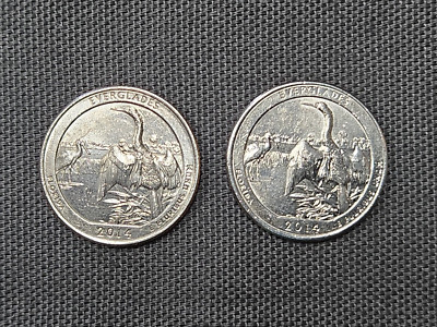 2014 P & D (2 Coins) - Everglades National Park Quarter (D993)