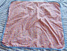Handmade Ducks and Butterflies 2 sided Pink and Yellow Baby Blanket