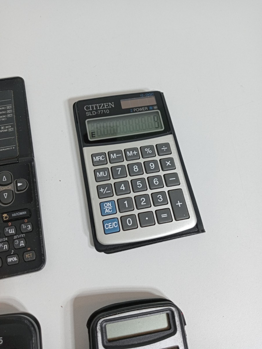 CITIZEN 計算機 Small Pocket Calculator Citizen SLD-7710 Taksun TS-105 Cedar CD