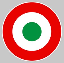 COCARDE ITALIE FIAT 500 VESPA AUTOCOLLANT STICKER (CA121)