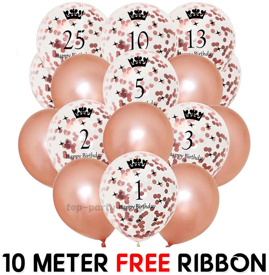 PINK BLUE Age Birthday Balloons 16th 18th 21st 30th 40th Birthday