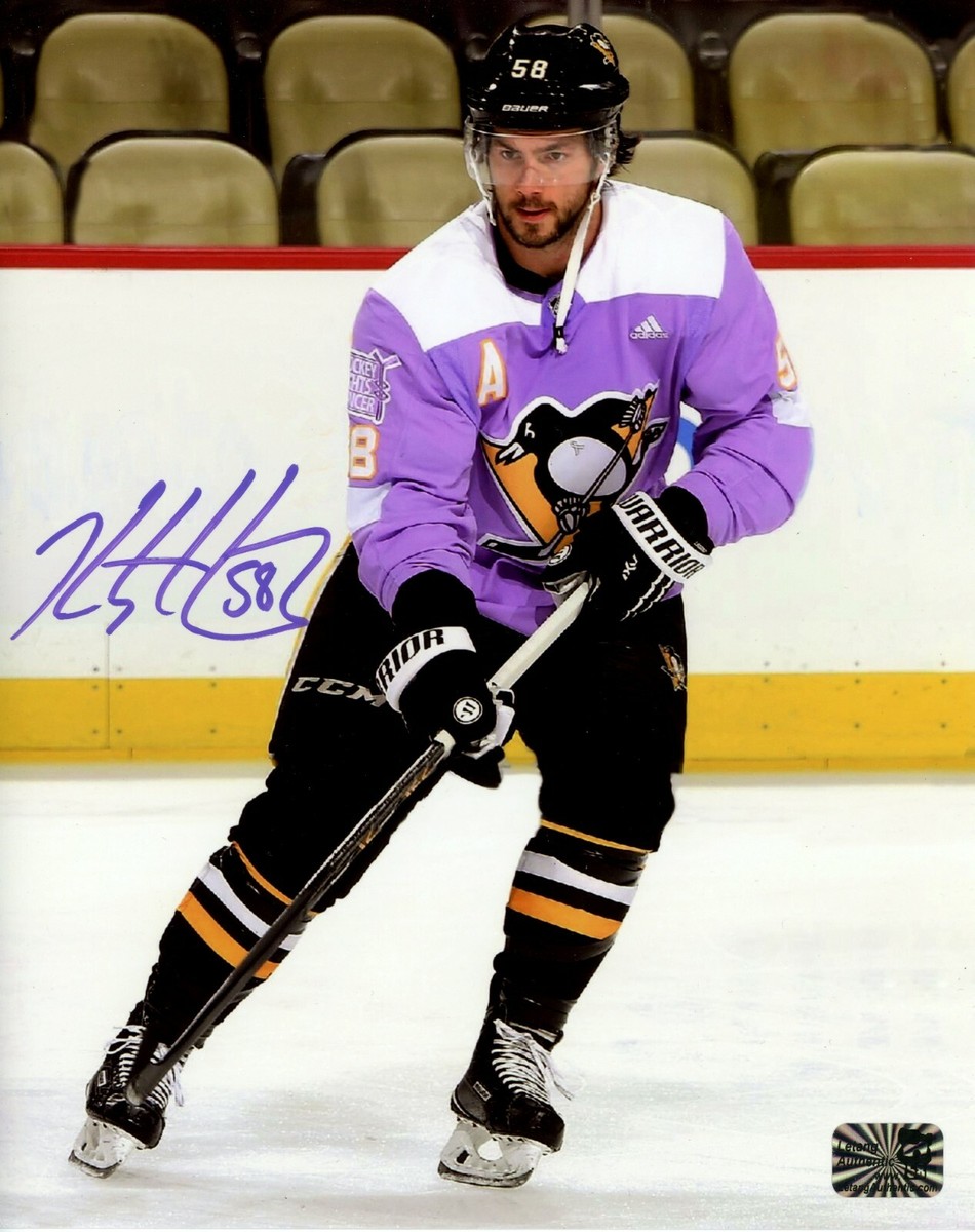 Kris Letang Pittsburgh Penguins Signed Autographed Hockey Fights