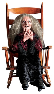 LAUGHING HAG ANIMATED PROP Grandma Haunted House Yard ...