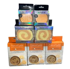 10 Orange & Mango Natural Loofah Exfoliating Bar SPONGEABLES Bubble Cake Shampoo