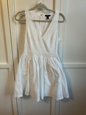 GAP White Eyelet Fit And Flare Dress Size 4